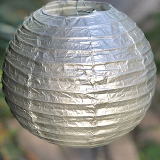 SILVER PAPER LANTERN 25.4CM