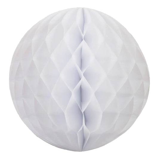 WHITE HONEYCOMB BALL - 25CM