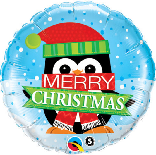 MERRY CHRISTMAS PENGUIN FOIL BALLOON