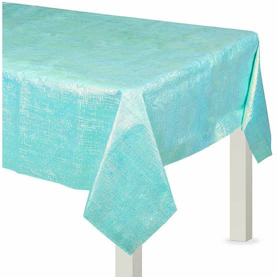 ROBIN'S EGG BLUE OPALESCENT TABLE COVER