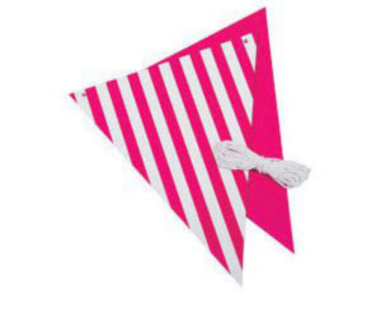 Hot Pink Stripe Reversible Bunting - 3m