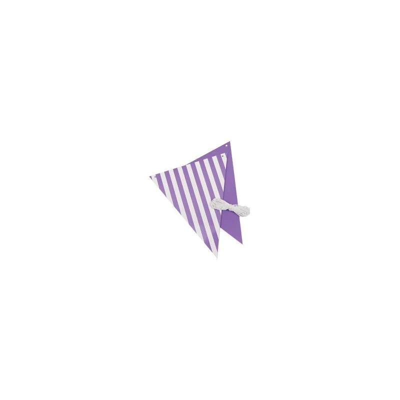 Lilac Stripe Reversible Bunting - 3m