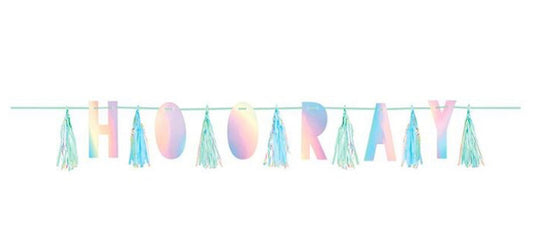 Iridescent Hooray Tassel Garland