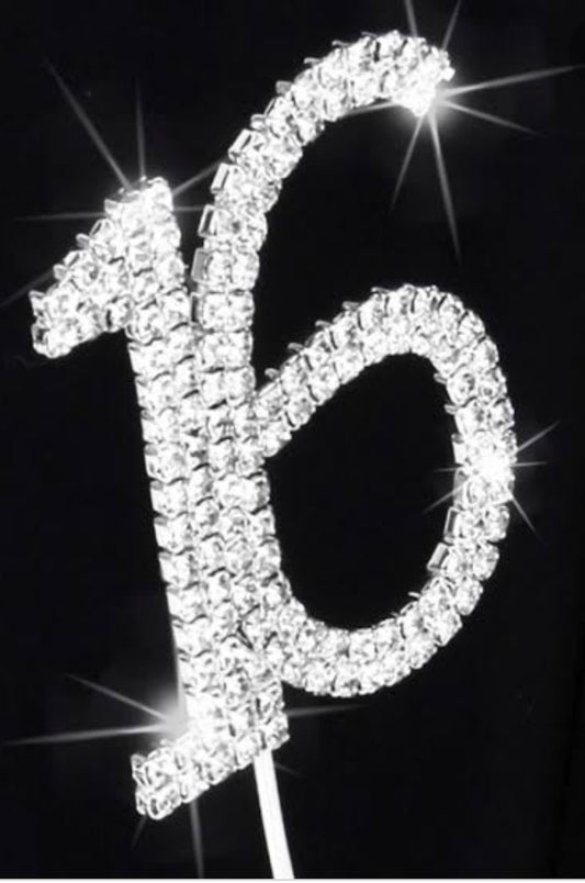 16 DIAMANTÉ CAKE TOPPER