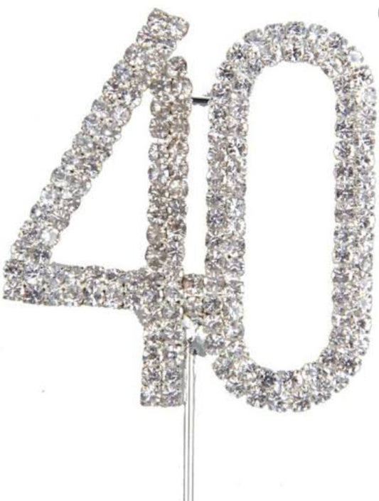 40 DIAMANTÉ CAKE TOPPER