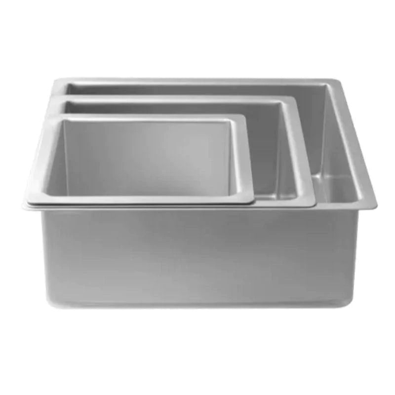 6/8/10IN MONDO PRO SET OF 3 SQUARE CAKE PANS 4″ DEEP