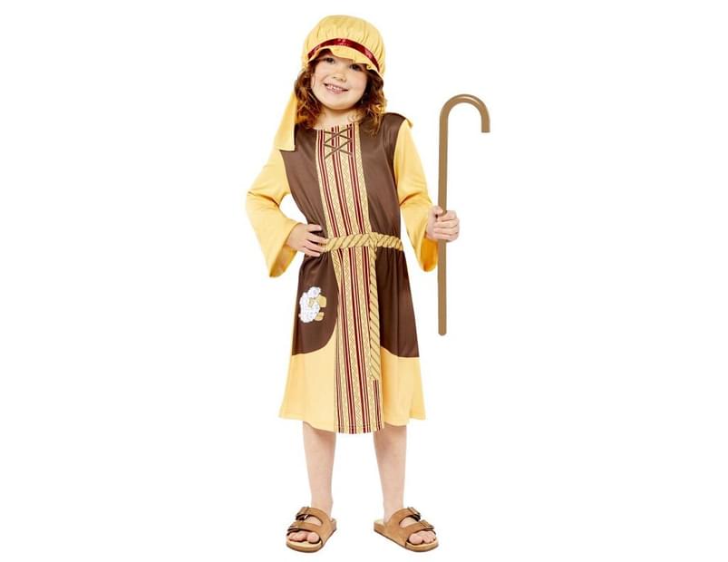 NATIVITY SHEPHERD GIRLS COSTUME 6-8 YEARS