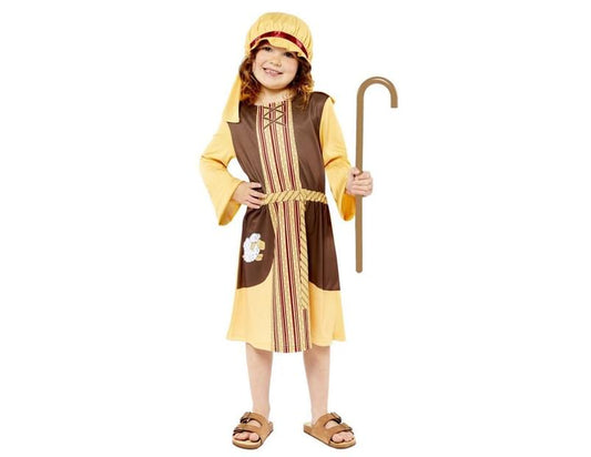 NATIVITY SHEPHERD GIRLS COSTUME 6-8 YEARS