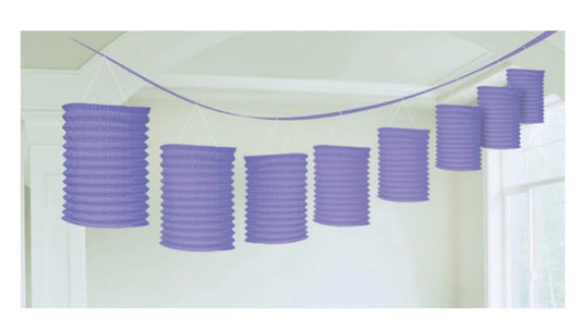 PAPER LANTERN GARLAND - PURPLE