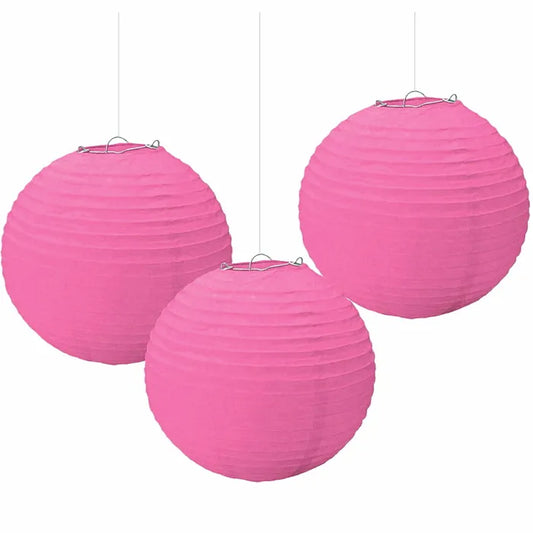 PAPER LANTERNS PINK (PACK OF 3)