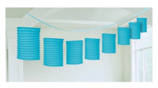 PAPER LANTERN GARLAND - BLUE