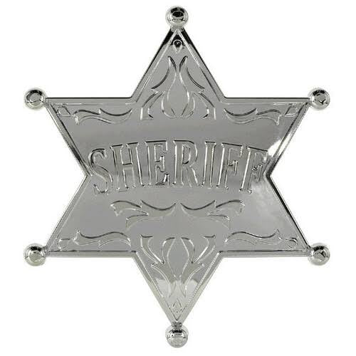 SILVER SHERIFF BADGE