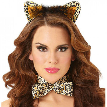 LEOPARD BOW TIE COSTUME ACCESSORY