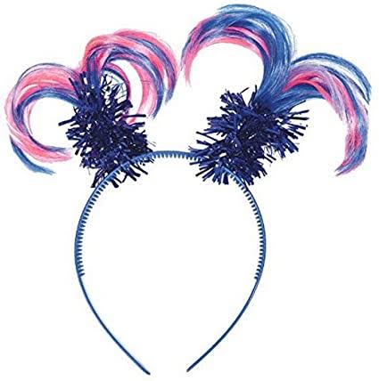 PONYTAIL HEADBOPPER PURPLE PINK & BLUE