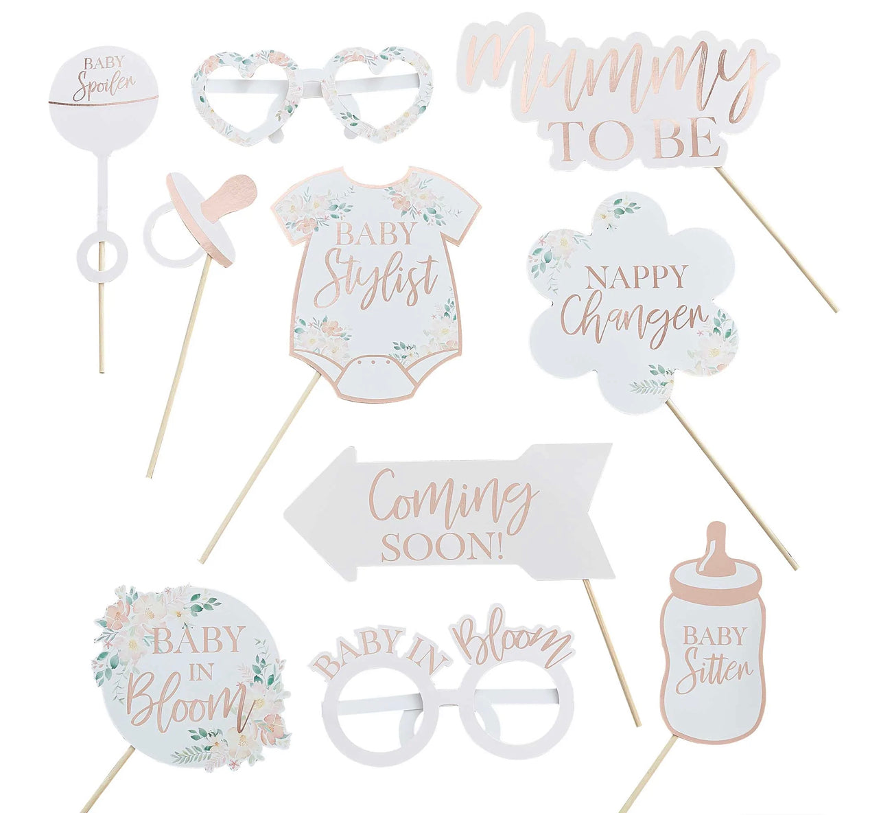 BABY IN BLOOM BABY SHOWER PHOTO BOOTH PROPS