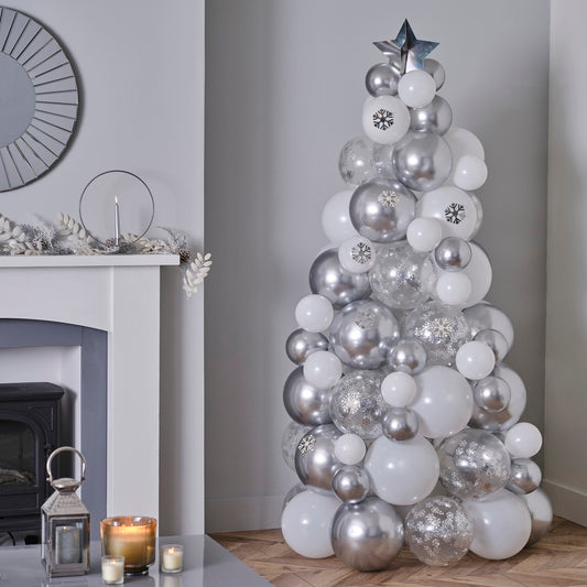 BALLOON CHRISTMAS TREE - SILVER