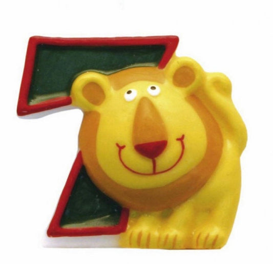 SAFARI LION NUMBER 7 CANDLE