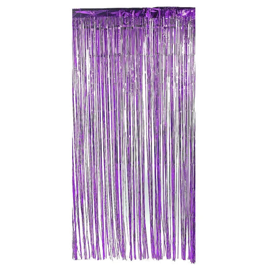 METALLIC PURPLE FOIL CURTAIN 91.4CM X 2.43M