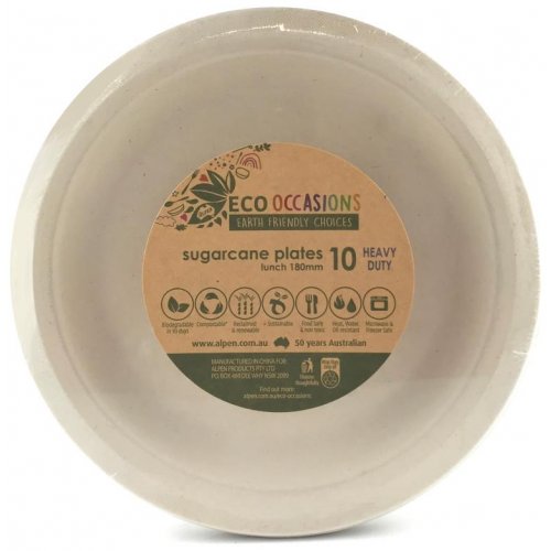 Sugarcane Lunch Plates 180mm Natural P10