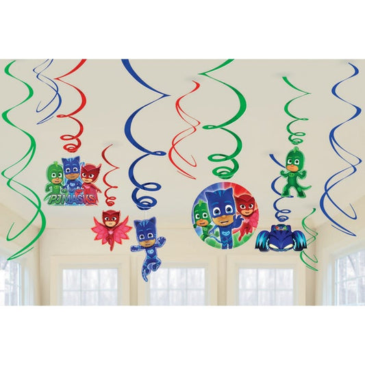 Pj Masks swirl decorations ( set of 12)