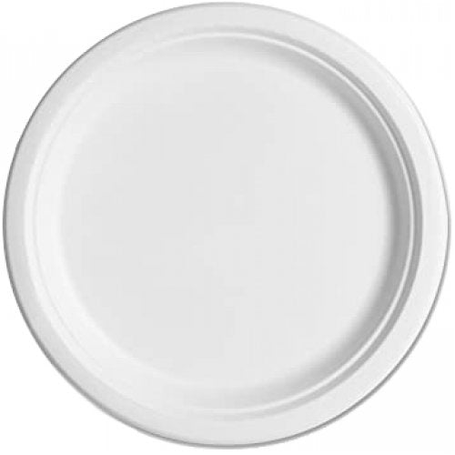 Sugarcane Lunch Plates 180mm White 10 pack