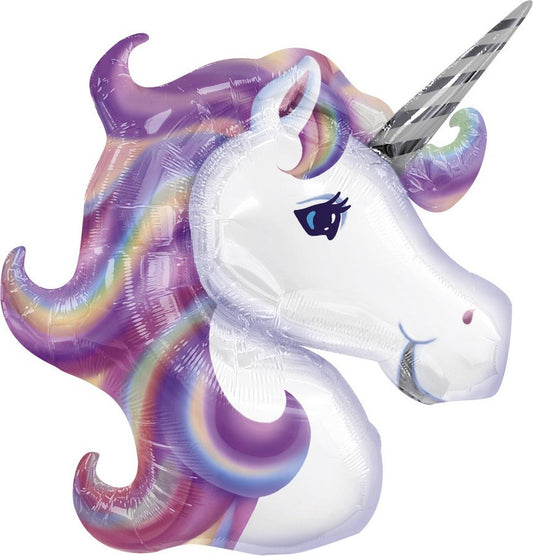 Giant Pastel Unicorn Balloon - Super Shape