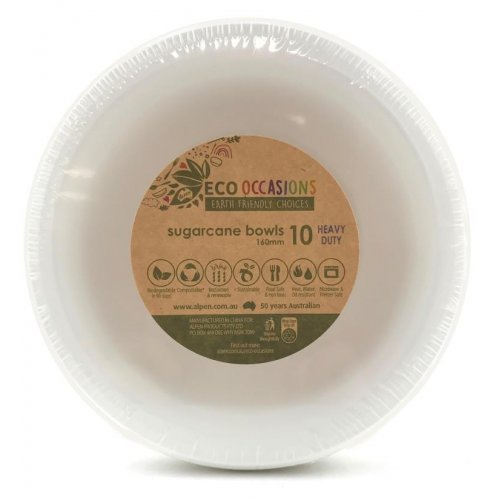 Sugarcane Bowls 160mm White P10