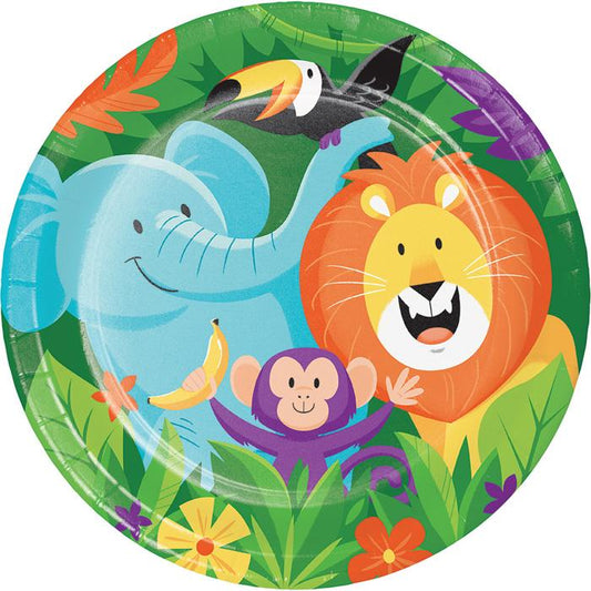 JUNGLE SAFARI SMALL PAPER PLATES (PACK OF 8)