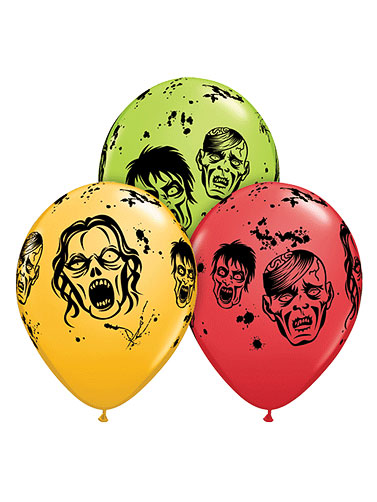 Zombie Halloween Print 30cm Latex Balloons (10 pack)